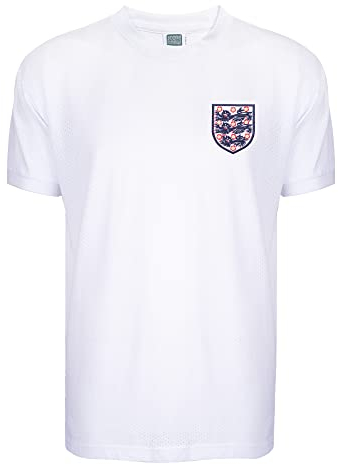 Score Draw England 1970 No 6 Retro Football Shirt White Large Cotton