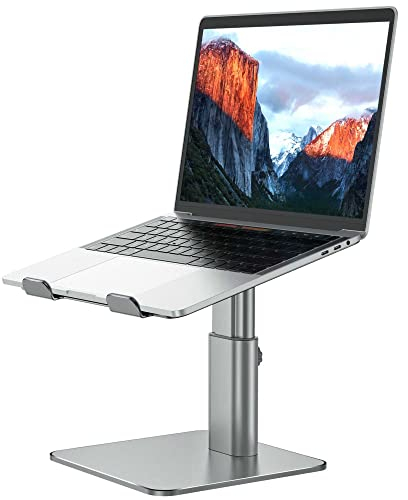 BESIGN LSX6N Support Ordinateur Portable, Support Ergonomique pour Laptop, Support Aluminium pour Ordinateur Portable Compatible avec 10 à 15.6 Pouces, Gris