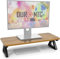 Duronic Monitor Stand Riser DM06-1 AW, Laptop/Screen Stand for Desktop, Support Shelf for a PC Computer Monitor, 10kg Capacity, 63cm x 30cm - Antique Walnut Wood Effect