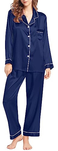 MJGkhiy Set Pigiama Donna Invernale Comodo Due Pezzi Manica Lunga E Pantalone Lungo Casual da Casa Curvy Abbigliamento da Notte Sleepwear per Tutte Set Pigiami Lunghi Autunno E Inverno