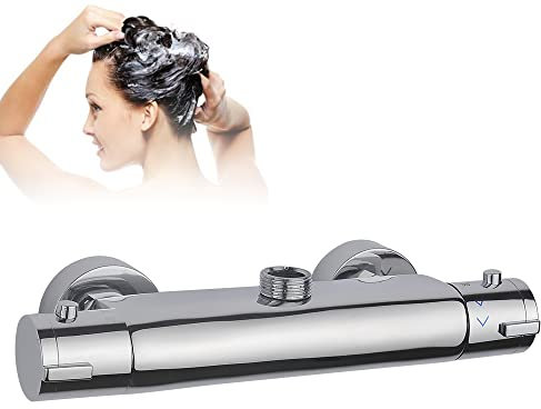 YNAADYH Grifo mezclador termostático para ducha, termostato cromado G3/4, grifo mezclador de ducha