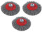 CNCYEAH Juego de 3 cepillos cónicos ondulados, M14, 115 mm, cepillo de alambre, cepillo de alambre, para pulir, desbarbar y desbarbar