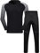 ZUYPSK Jungen Fußball Torwart Trikot Set Sportshirt und Sporthose Gepolstert Langarm Schutz Ausrüstung Anzug (DE/NL/SE/PL, Numerisch, 176, Regular, Schwarz)