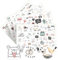 Sticker Hochzeit Gästebuch – 200 Aufkleber auf 4 Bögen – Sticker für Fotoalbum, Scrapbook, Bullet Journal – Stickerset Hochzeit mit Liebe und Herz – für Hochzeitsgästebuch, Hochzeitsalbum - NATURE