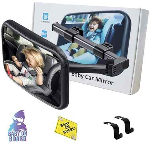 5 specchietti retrovisori per auto per bambini, 2 specchietti retrovisori per bambini, con braccia girevoli, per bambini, specchietto retrovisore interno per auto (2 adesivi per bambini e 2 ganci per