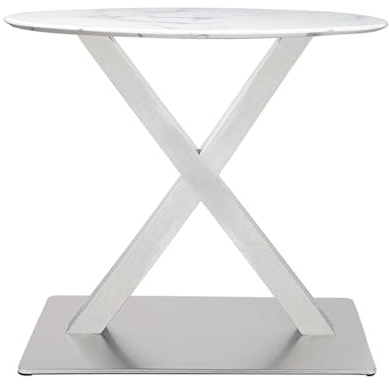 MINRS Tischgestell, Tischbeine Metall, Edelstahl Tischbeine Metall Silber X-Form Höhe 72cm Rechteckige Bodenplatte für tisch Tischfüße Silber, für Esstisch oder Schreibtis DIY Tischbeine
