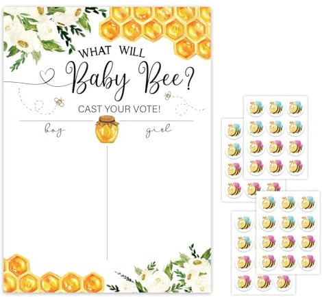 HNsdsvcd Baby Showers Supplies Gender Reveals Game Kits Stilvolle Poster Board mit Aufklebern Junge oder Mädchen Vorhersage Zubehör