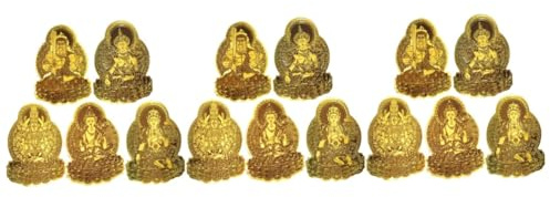 PRETYZOOM 15 Stk -aufkleber Selbstklebende Buddha-aufkleber Buddhistische Feng Shui Spirituell Selbstklebender Buddha Feng-shui- Papier Golden