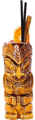 VB VIN BOUQUET FIK 1408 Tiki-Glas F, 600 ml, exotisches Design für Cocktails, ideal für Partys und Themenversammlungen
