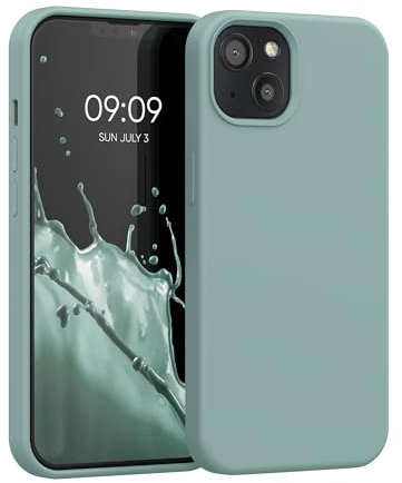 kwmobile Handyhülle für iPhone 13 Hülle, für iPhone 13 Case - Hülle Silikon - kabelloses Laden - Mintgrün