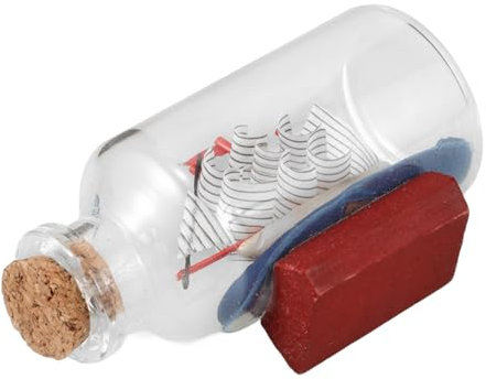 UPKOCH Treibglasflasche Segelboot Aus Glas Nautische Tischdekoration Maritime Wohnkultur Geschenkidee Mit Details Und Praktischem Behälter