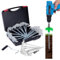 Goumthe 20PCS Heavy Duty Tent Pegs, 8inch Glow in The Dark Metal Camping Pegs, Hard Ground Awning Pegs with Hex Head Adapter, Pull Hook and Storage Case for Camping Garden Decoration