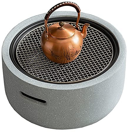 XZHOOQP Fogata de leña, Estufa de carbón para terraza en el jardín, Mesa para fogatas con Barbacoa de carbón