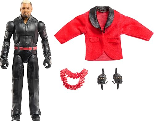 Mattel WWE Elite Actionfigur & Zubehör, Serie #118, 15,2 cm großes Sammlerstück Solo Sikoa mit 25 Gelenkpunkten & austauschbaren Händen