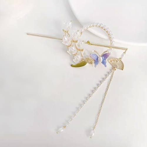 Haarstab Dekorative,Haarstäbchen Anstecknadeln mit Anhängern Haarnadeln, Retro Hair Sticks, Damen Elegant Haarstab für Dekoratives Haar, Haarnadeln Für Frauen Mädche, Geschenk zum Muttertag (A)