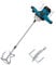 KATSU FIT-BAT 21V Brushless Cordless Paddle Mixer Electric Plaster Mixing Machine, 6 Variable Speed, Extra Stirrer, for Paint Cement Concrete and Mortar, Battery Not Included
