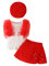 UUAISSO Abiti per Bambine Piccole Top a Coste Senza Maniche in Rete Minigonna con Fiocco Vestito a Trapezio per Bambine Rosso 2-3 anni
