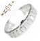 TVKSIPAR 22mm Ceramic Strap Fit For Armani Watch AR1400 AR1410 AR1402 AR1401 Men Women Band Bracelet Belt Black White Butterfly Button(White rose gold)