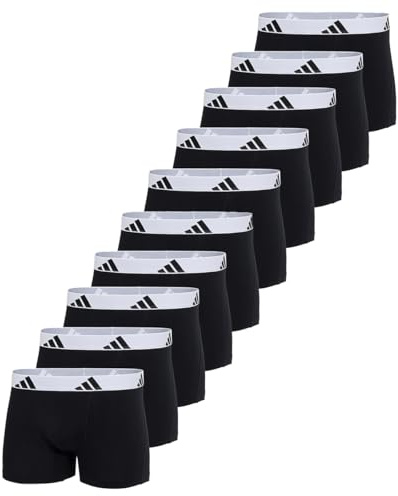 adidas - Herren 10er Spar-Pack - Active Flex Cotton Retro Pants Boxershorts Unterhosen Atmungsaktiv, 4-Wege-Stretch, Feuchtigkeitsregulierend - ohne Eingriff