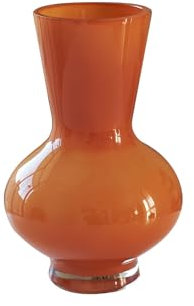 Nzzkoides Glasvase, Multifunktionale Bauernhausvase, Designvase Für Restaurant, Hotel Und Wohnzimmer, Nicht Einfach Zu Gießen ， 24 Cm/28 cm(Size:H28CM,Color:Orange Farbe)