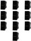 10x Deviatore assiale 16A, Moduli neri, nero, Compatibile Con BTicino Axolute, frutti, interruttori, pulsanti, deviatori, dimmer, sensori, PIR, buzzer, Per Placche originali e compatibili