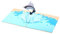 TEHAUX 1 Stück Papier-Sailfish-Skulptur-Gruß Mini-Papier Pop-up-Geburtstagskarte liebesgeschenke geburtstagsgrüße Geburtstagswünsche Geburtstagskarten aus Papier 3D-Geburtstagskarte Blue
