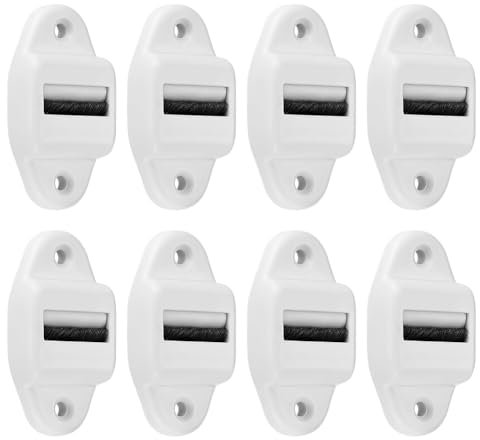 PRATYAHARA Lot de 8 guides de sangle de volet roulant avec rouleau et brosse (roulettes jusqu'à 23 mm de largeur)