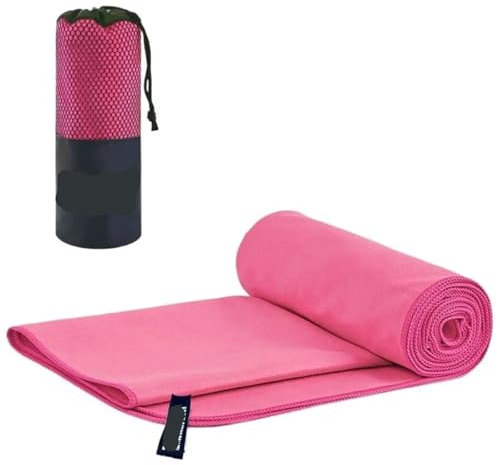 YUSUZH Sporthandtuch Schnell Trocknend Handtuch Doppelseitige Samt Quick-Dry Yoga Fitness Handtuch 40 * 80cm Tragbare Yoga Für Yoga(Pink)