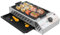 Barbecue elettrico da tavolo, rettangolare, 2500 W, 50-300 °C, 42,5 x 22 cm, colore: Argento