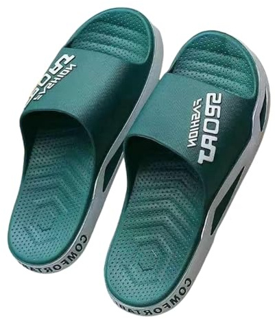 DuomaiJJ Chanclas de ducha Ropa Moda Para Hombres Sandalias Resistentes A Los Al Desgaste Suela Gruesa-verde-44-45