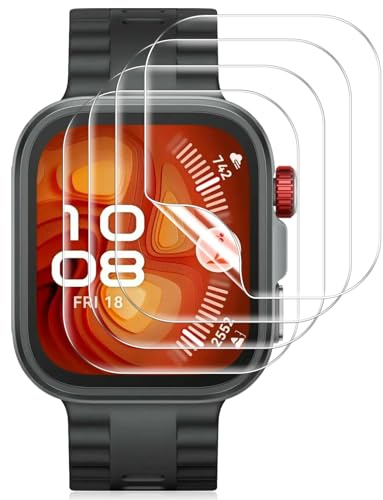 Pnakqil 4 Pezzi Pellicola Protettiva per Huawei Watch Fit 4 Pro | Film TPU Ultra Flessibile [Antibolle] – Trasparenza HD Anti-Graffio Pellicola, Copertura Totale Films per Smartwatch