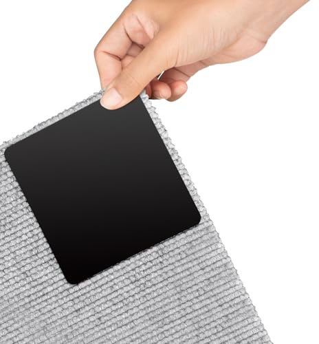 Yifield Teppichstopper Antirutsch für Unterm Teppich, 2mm extra dick, waschbar und wiederverwendbar, rutschfeste Teppichhalter gegen Verrutschen und Falten (10×10 cm, 4 Stück, Schwarz)
