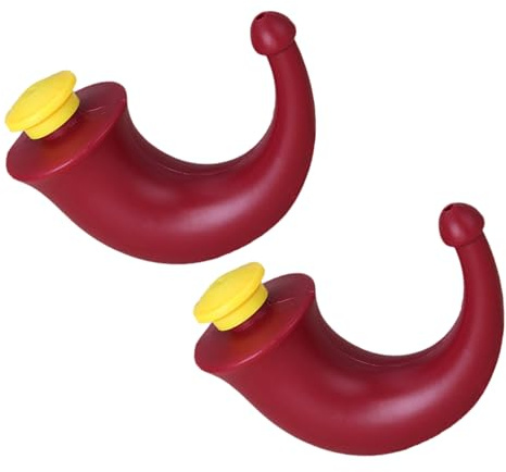 2 Stück-pack Nasenspülflasche aus Kunststoff für Tägliche Nasenreinigung | Rot, für Salzlösung und Schleim, Geeignet bei Erkältung, Staub und Belasteter Atemluft