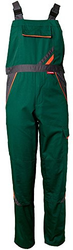 Planam Men;Women Visline Dungarees Visline Size 62 in black/orange/zinc