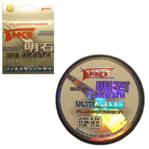 Lineaeffe Angelschunr Take Akashi Fluorocarbon Ultraclear 0.30 mm 50 m Fluorocarbon Meer Spinning Surfcasting Forelle Bolo See