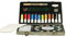 Pébéo - Aquarelle Fine Coffret Atelier Métal - Coffret Peinture Aquarelle Pébéo - Mallette à Dessin Complète Peinture Aquarelle Tubes et Demi-Godets