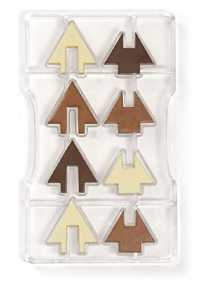 DECORA 0050132 PRALINENFORM ZUSAMMENSTECKBARE TANNENBÄUME, Durchsichtig