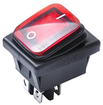 Gazechimp 1 Stk. Universale 12V Wasserfeste Wippschalter, Reparaturteil für Wohnmobil Wohnwagen Boot LKW - Farbe Wahl - Rot