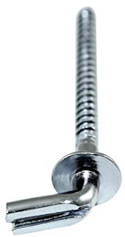 SN-TEC Schraubhaken/Wandhaken mit Anschlagscheibe verzinkt gerade 65mm mit Schlitz (10 Stück)