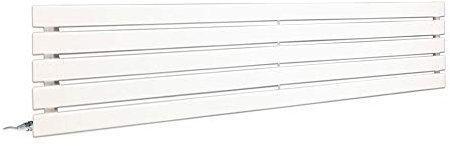 Corwen White Electric Horizontal Radiator - PRE FILLED - 1850mm (w) x 360mm (h) Corwen White - 700W
