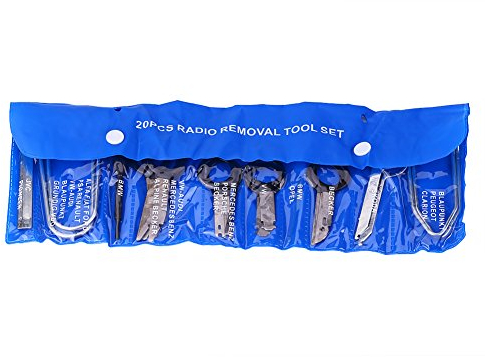 Radio de coche Eliminación de audio Instalar kit de claves Audio automotriz Estéreo Dash Reproductor de CD Teclas de eliminación de radio Juego de herramientas 20 PCS