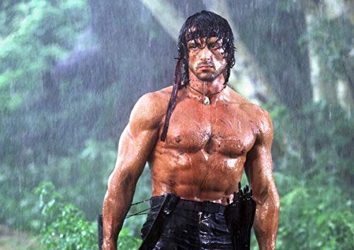 Poster Rambo Pluie Sylvester Stallon Wall Art