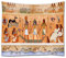 A.Monamour Egypte Ancienne Scène Dieux Et Pharaons Histoire Religieuse Hiéroglyphique Égyptien Peintures Murales Print Tissu Tenture Murale Tapisserie Murale Papier Peint Rideau Mur Décoration Murale