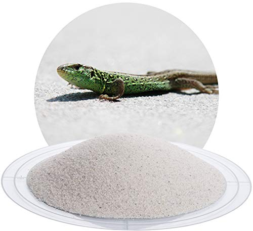 Schicker Mineral Terrariensand weiß 25 kg, hochrein, kantengerundet, gewaschen und hocherhitzt, frei von organischen Stoffen, keimfrei, sofort einsetzbar, Terrariumkies (0,4-0,8 mm)