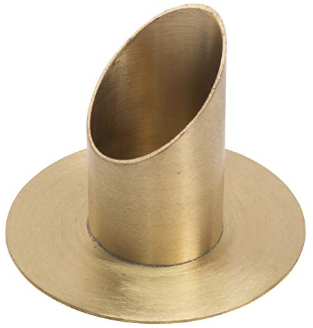 Kerzenleuchter Messing Ø 3,5 cm – MEGA-LEUCHTER in Gold MATT – handgefertigt für STUMMKERZEN & FESTKERZEN – Stabiler KERZENHALTER für Taufe, Kommunion, Kirche & ZUHAUSE – MaMeMi