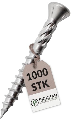 1000 Stk Terrassenschrauben 5 x 40 mm für Terrassenbau Edelstahl rostfrei Holzdielen…