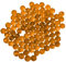 (3 mm/Orange) Glasperlen - Bastelperlen aus Glas facettiert Kristall Diamant Optik Loch Perlen zum Basteln auffädeln Armbänder Traumfänger bunt Set DIY kleine große Kinder Schmuck