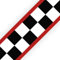 SuperDuperDecor - Chequered Flag with Red Stripes - Bedroom Wall Border - Eco 1.3m Self Adhesive Strips