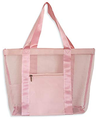 Bolsa de playa grande – Bolsa de malla multiusos para picnic, viajes, compras y gimnasio – Bolsa de arena de secado rápido para vacaciones familiares