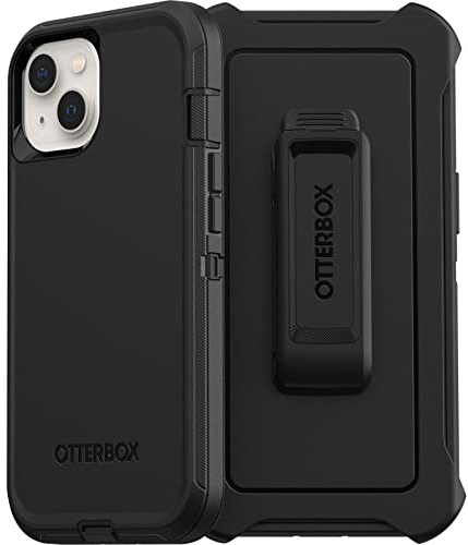 OtterBox Defender Hülle für iPhone 13, stoßfest, sturzsicher, Ultra-robust, schützende Hülle, 4X getestet nach Militärstandard, Schwarz, Keine Einzelhandelsverpackung